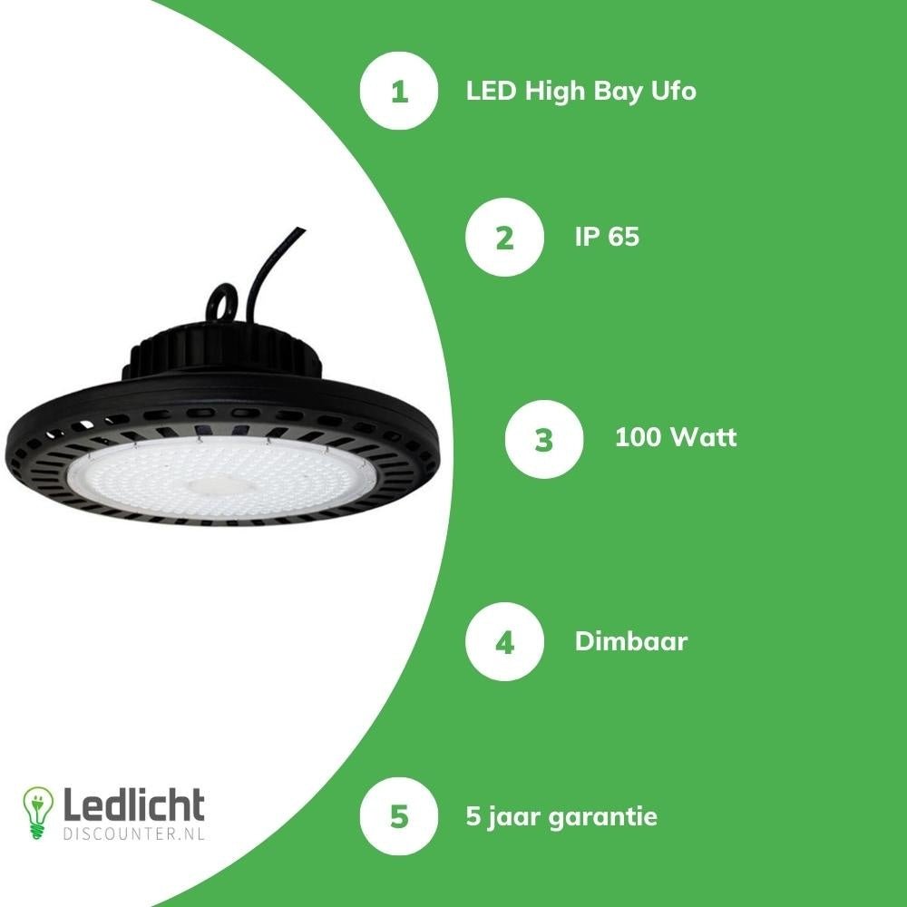 tsong led high bay ufo 100w 15000 lumen 3000k dimmable lighting fixture
