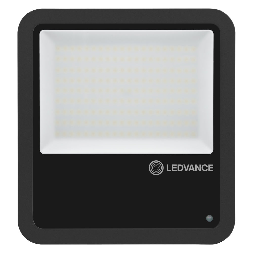 Led floodlight with photocell black 100w 15000 lumen 100d 4000k cool white ip66 light sensor