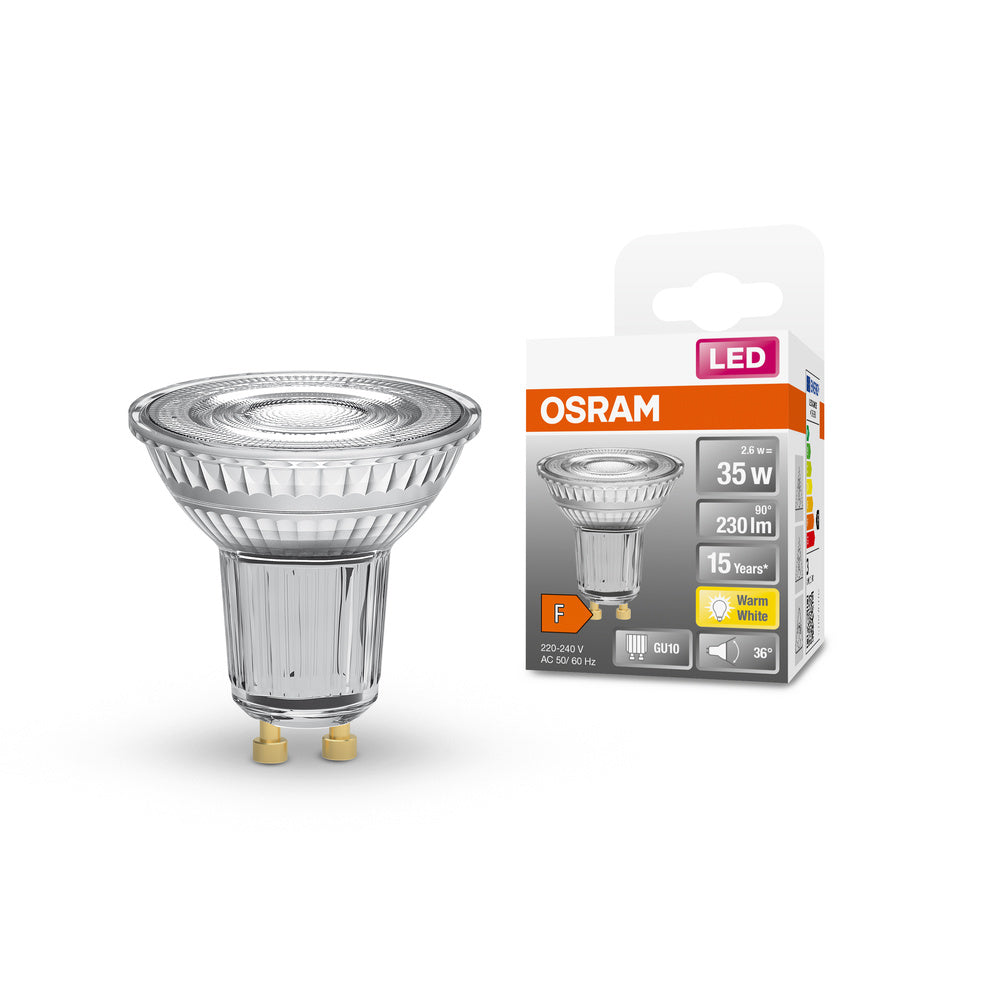 Ledvance LED Spot GU10 2.6W 2700K 230 lumens 36° Silver Ceiling or Wall Mounted IP20