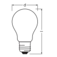 Ledvance LED Classic A60 Dépolie E27 Variable 3.8W 2700K 806 lumens Blanc Chaud Classe Énergétique A