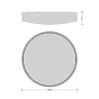 Ledvance LED Hublot Rond 300mm 17W IP65 IK10 3000K 4000K Blanc Montage en Surface Mur Plafond