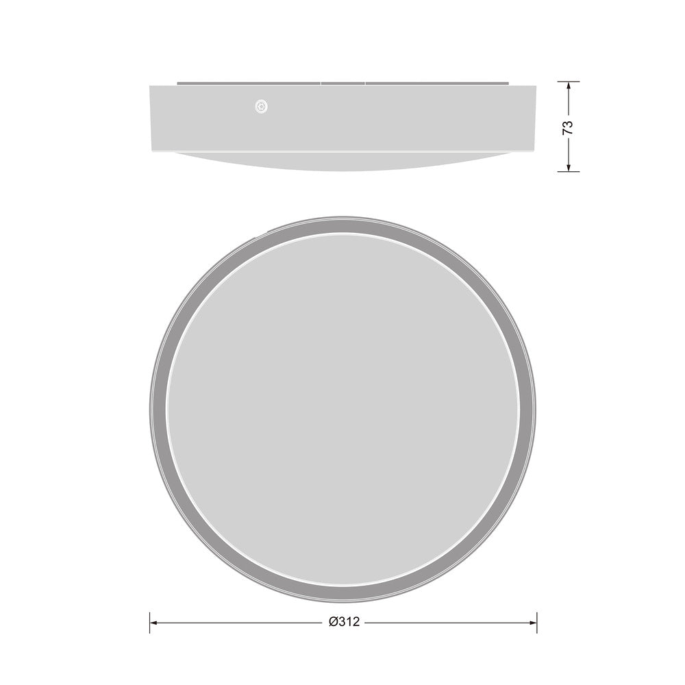 Ledvance LED Hublot Rond 300mm 17W IP65 IK10 3000K 4000K Blanc Montage en Surface Mur Plafond