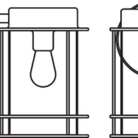 Ledvance ENDURA Classic Post Down E27 applique murale extérieure Acier inoxydable Verre IP44 220-240V 60W max
