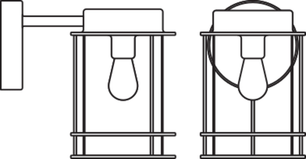 Ledvance ENDURA Classic Post Down E27 applique murale extérieure Acier inoxydable Verre IP44 220-240V 60W max