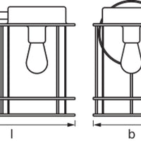 Ledvance ENDURA Classic Post Down E27 applique murale extérieure Acier inoxydable Verre IP44 220-240V 60W max