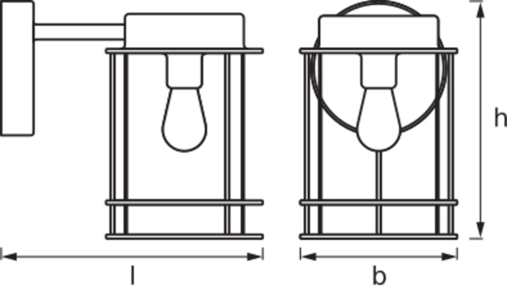 Ledvance ENDURA Classic Post Down E27 applique murale extérieure Acier inoxydable Verre IP44 220-240V 60W max