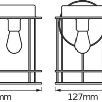 Ledvance ENDURA Classic Post Down E27 applique murale extérieure Acier inoxydable Verre IP44 220-240V 60W max