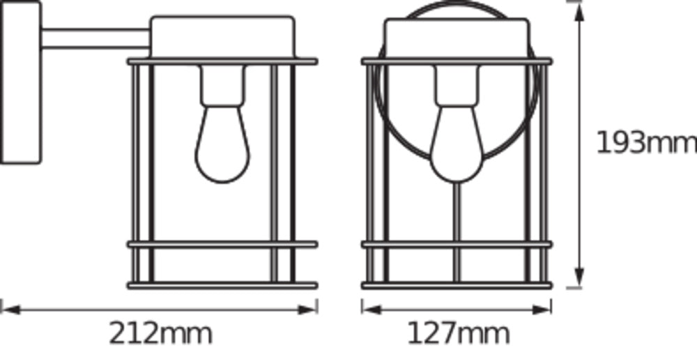 Ledvance ENDURA Classic Post Down E27 applique murale extérieure Acier inoxydable Verre IP44 220-240V 60W max