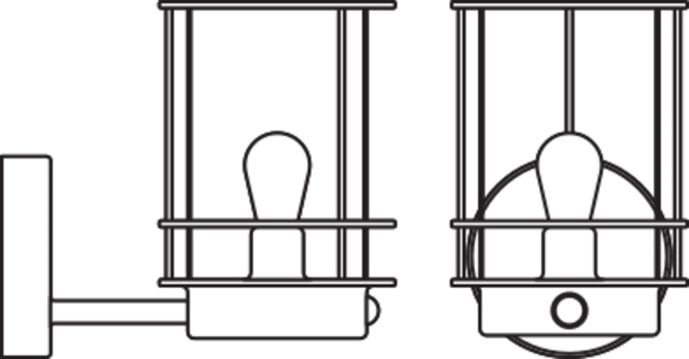 Ledvance ENDURA Classic Post Sensor Up E27 outdoor stainless steel wall light IP44 with motion and light sensor