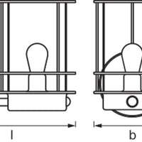 Ledvance ENDURA Classic Post Sensor Up E27 applique murale d'extérieur en acier inoxydable IP44 avec détecteur de mouvement et de lumière