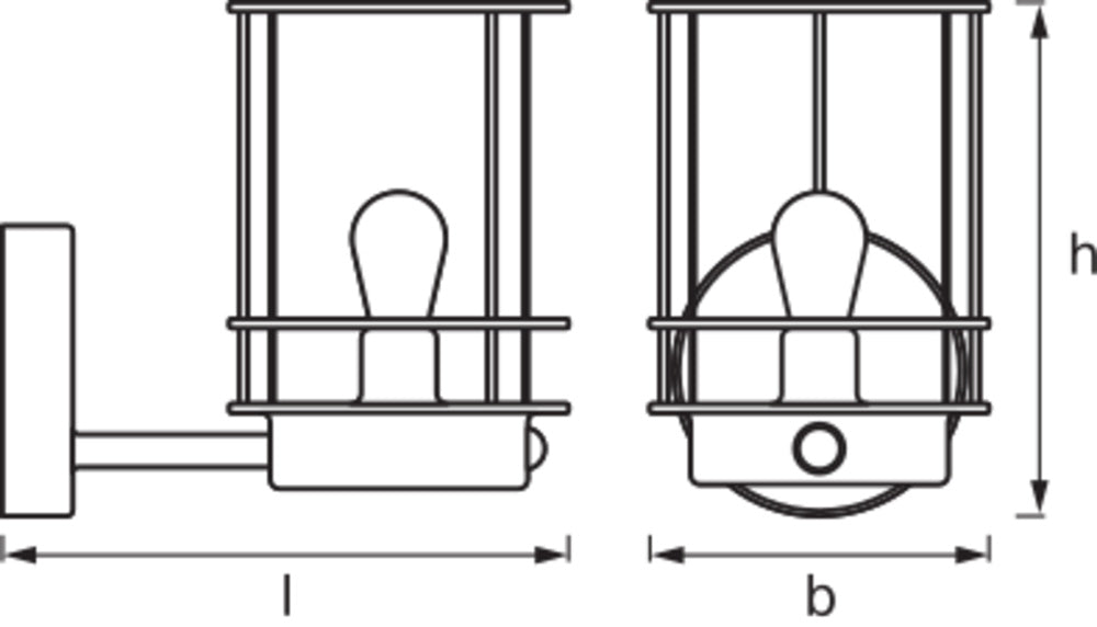 Ledvance ENDURA Classic Post Sensor Up E27 applique murale d'extérieur en acier inoxydable IP44 avec détecteur de mouvement et de lumière