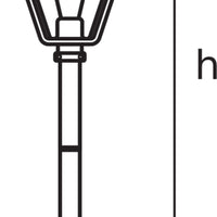 Ledvance ENDURA Classic Tradition outdoor floor lantern E27 Black/Gold IP44 aluminum 1000mm