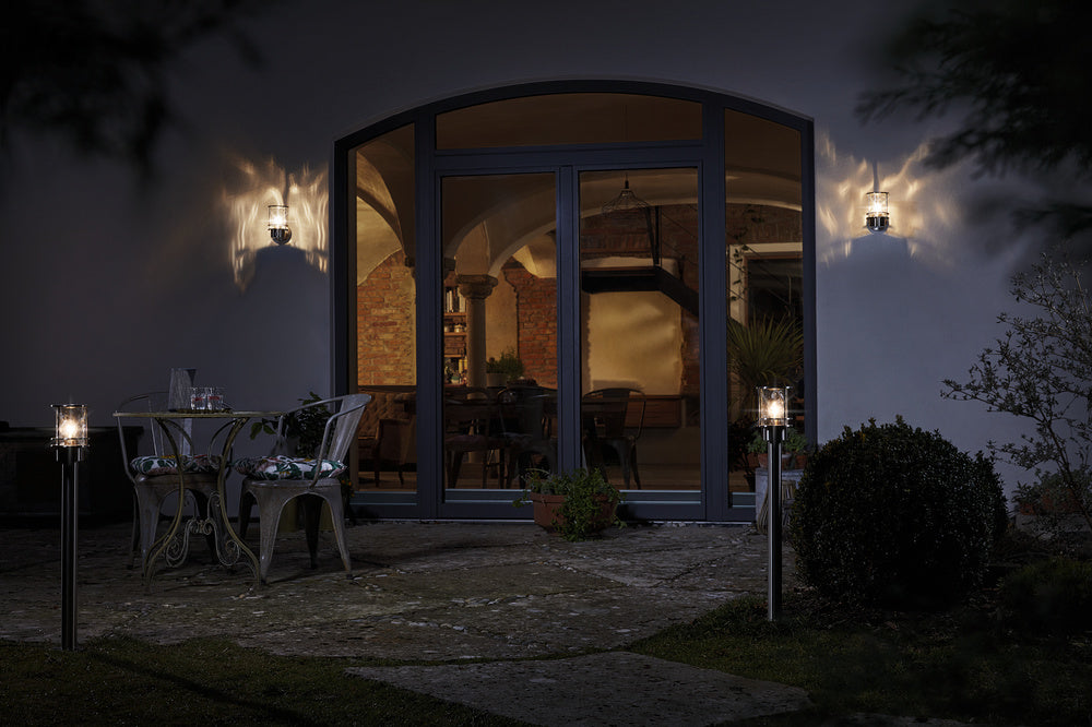 Lampe d’extérieur en acier inoxydable Ledvance ENDURA Classic Post 55cm E27 IP44 avec diffuseur en verre