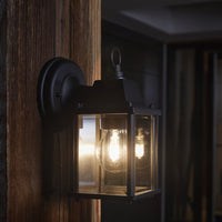 Ledvance ENDURA Classic Lanterne Carrée S E27 applique murale extérieure Noir IP43 aluminium moulé sous pression