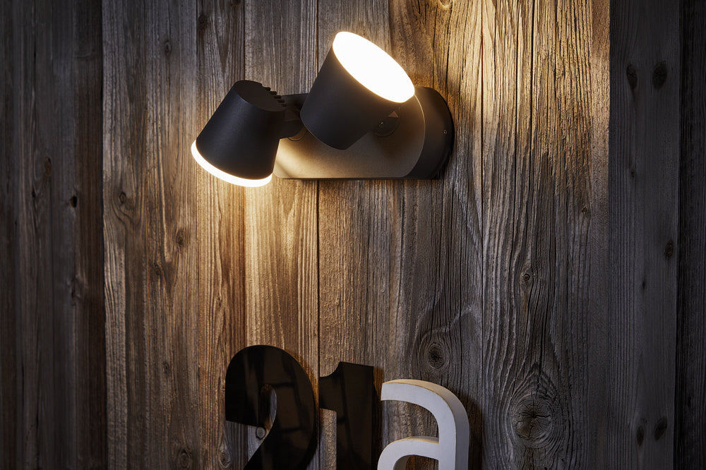 Ledvance ENDURA Style Midi Spot I Applique murale LED 13.5W 3000K 800 lumens IP44 Gris Foncé extérieur