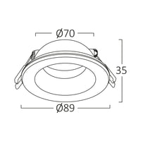 Spot lumineux encastré Braytron GU10 35W blanc IP54 éclairage intérieur