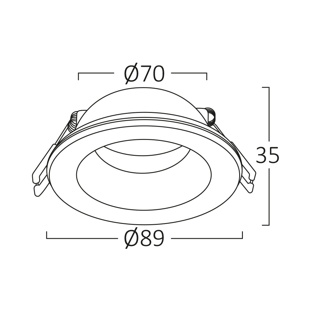 Spot lumineux encastré Braytron GU10 35W blanc IP54 éclairage intérieur