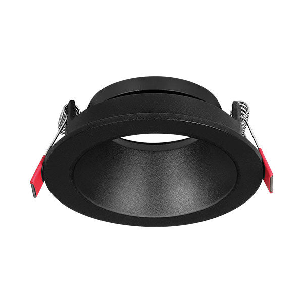 Spot encastré intérieur Braytron, douille MR16, 35 W, aluminium noir, diamètre 85 mm