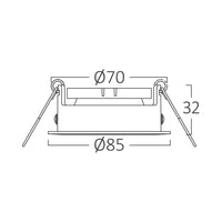 Spot encastré intérieur Braytron, douille MR16, 35 W, aluminium noir, diamètre 85 mm