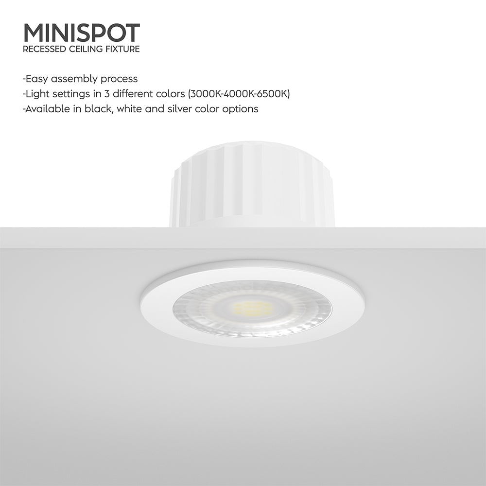 Projecteur LED Braytron 3W 3000K blanc chaud IP54 faisceau 38° 210 lumens non-dimmable