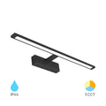 Braytron lampe miroir LED 12W, 900 lumens, CCT 3-en-1, IP44, aluminium noir, longueur 600 mm