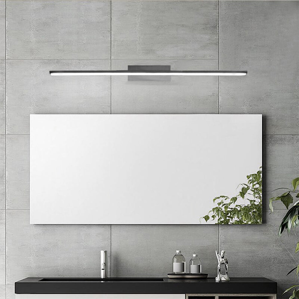 Braytron lampe miroir LED 12W, 900 lumens, CCT 3-en-1, IP44, aluminium noir, longueur 600 mm