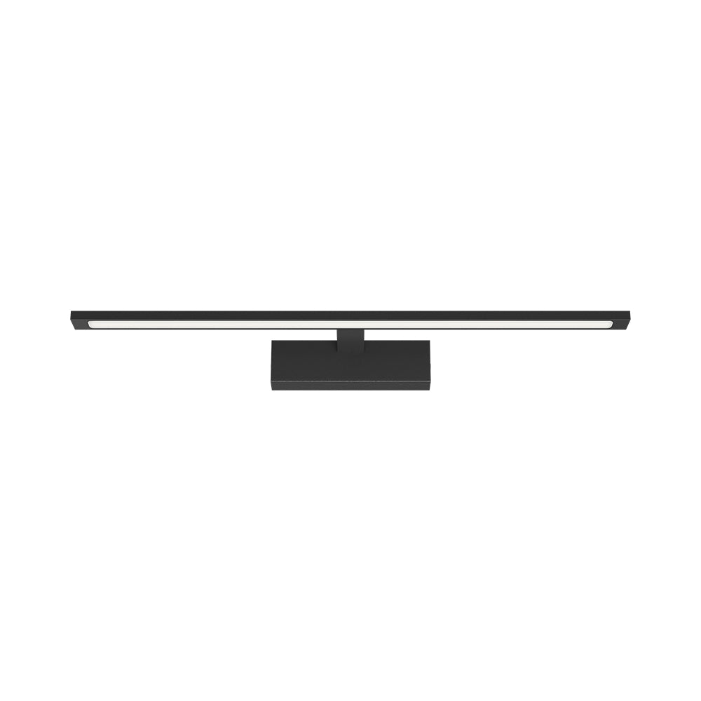 Braytron lampe miroir LED 12W, 900 lumens, CCT 3-en-1, IP44, aluminium noir, longueur 600 mm