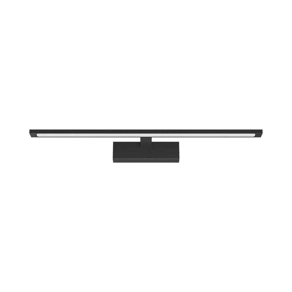 Braytron lampe miroir LED 12W, 900 lumens, CCT 3-en-1, IP44, aluminium noir, longueur 600 mm