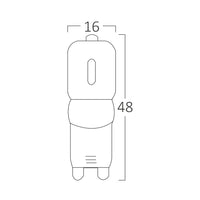 Ampoule LED Braytron G9 3W 3000K dimmable 260 lumens 220-240V 240° Capsule Lumière Blanc Chaud IP20