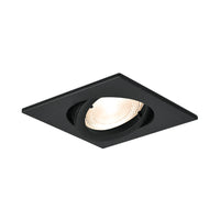 Spot LED encastré Braytron GU10 carré 82x82mm Aluminium noir IP20 35W max découpe 70mm