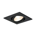Spot LED encastré Braytron GU10 carré 82x82mm Aluminium noir IP20 35W max découpe 70mm