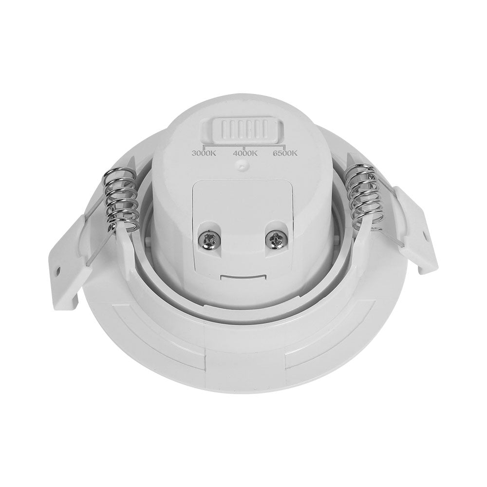 Spot LED Braytron 7W 220-240V CCT 3-en-1 gradable Rond Blanc IP20 630 lumens Faisceau 38°