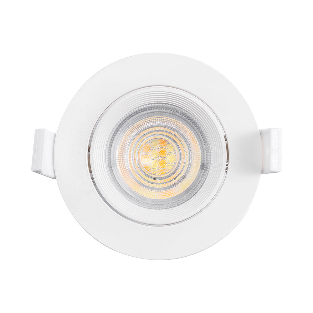 Spot LED Braytron 7W 220-240V CCT 3-en-1 gradable Rond Blanc IP20 630 lumens Faisceau 38°