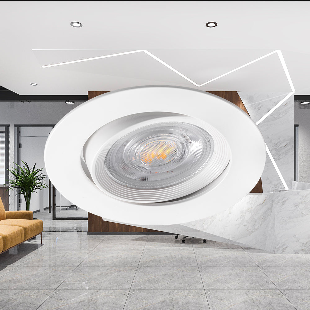 Spot LED Braytron 7W 220-240V CCT 3-en-1 gradable Rond Blanc IP20 630 lumens Faisceau 38°