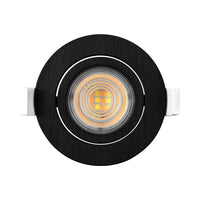 Spot LED Braytron 7W Noir Rond 3-en-1 CCT Gradable 220-240V 630 lumens IP20 38° Éclairage intérieur