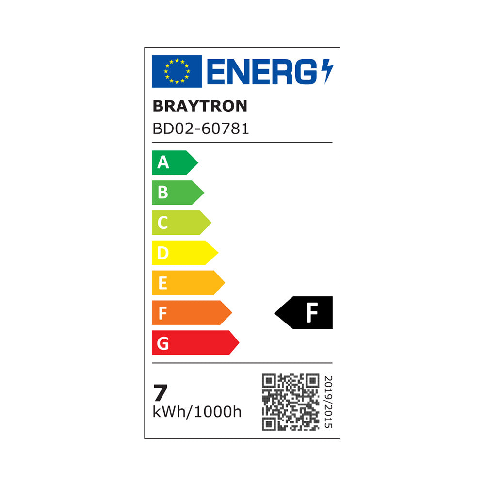 Spot LED Braytron 7W Noir Rond 3-en-1 CCT Gradable 220-240V 630 lumens IP20 38° Éclairage intérieur