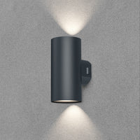 Applique murale LED Braytron 2x9W CCT 3-en-1 1780 lumens Gris IP65 IK08 éclairage extérieur