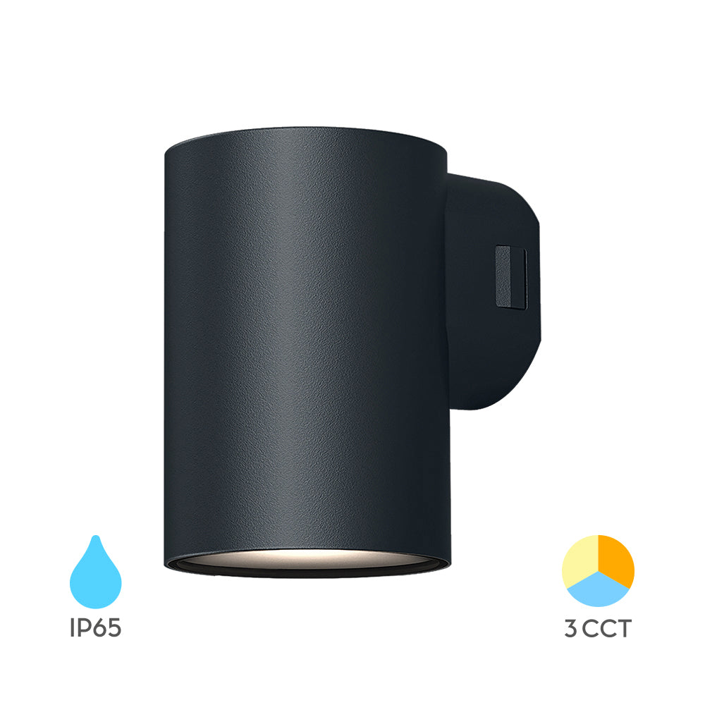 Applique murale LED Braytron 9W 3EN1 CCT 900 lumens Gris IP65 IK08 éclairage extérieur