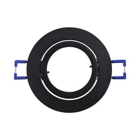 Braytron recessed round LED spotlight fixture, Black aluminium, MR16 socket, 35W max, IP20 indoor lighting