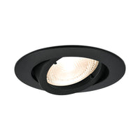 Braytron recessed round LED spotlight fixture, Black aluminium, MR16 socket, 35W max, IP20 indoor lighting