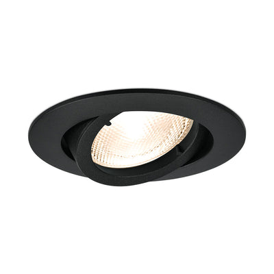 Spot encastré rond LED Braytron, Aluminium noir, Douille MR16, 35W max, Éclairage intérieur IP20