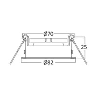 Braytron recessed round LED spotlight fixture, Black aluminium, MR16 socket, 35W max, IP20 indoor lighting