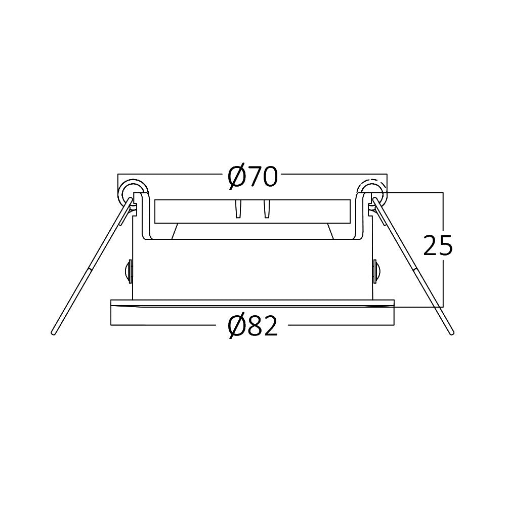 Braytron recessed round LED spotlight fixture, Black aluminium, MR16 socket, 35W max, IP20 indoor lighting