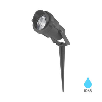 Braytron 9W lumière à piquet extérieure, IP65, LED, ambre, angle de faisceau de 60°, corps en aluminium