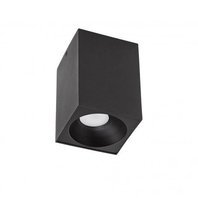 Plafonnier à LED Spectrum cube noir mat 95x95x138mm IP20 avec douille GU10, choisissez votre propre flux lumineux et couleur, installation soignée