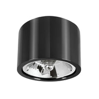 Spectrum LED ceiling spotlight CHLOE black round GU10 AR111 fitting without LED bulb for modern design and easy installation