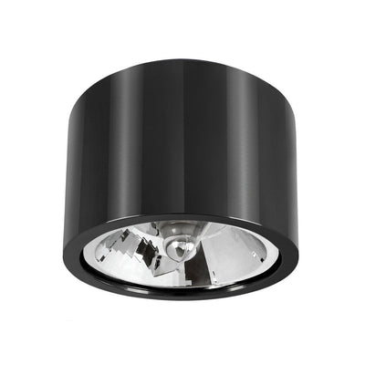 Spectrum LED ceiling spotlight CHLOE black round GU10 AR111 fitting without LED bulb for modern design and easy installation