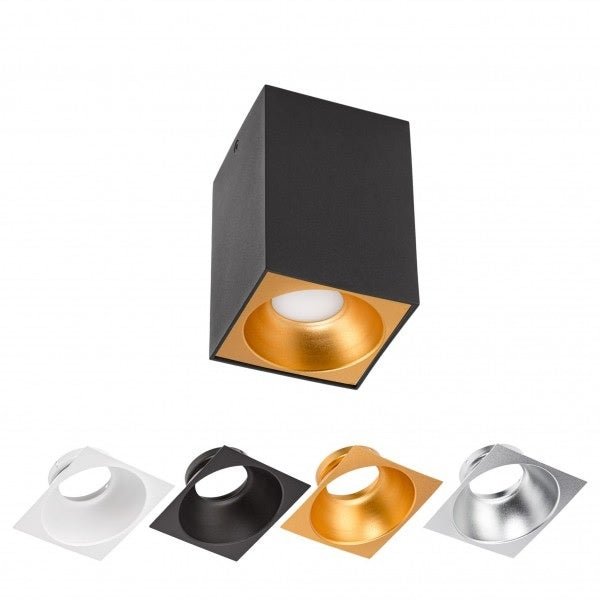 Spot plafond LED Spectrum cube noir mat 95x95x138mm excl. spot LED pour éclairage moderne