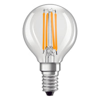 Classic LED E14 filament bulb clear 4W 470 lumens 2700K very warm white replaces 40W