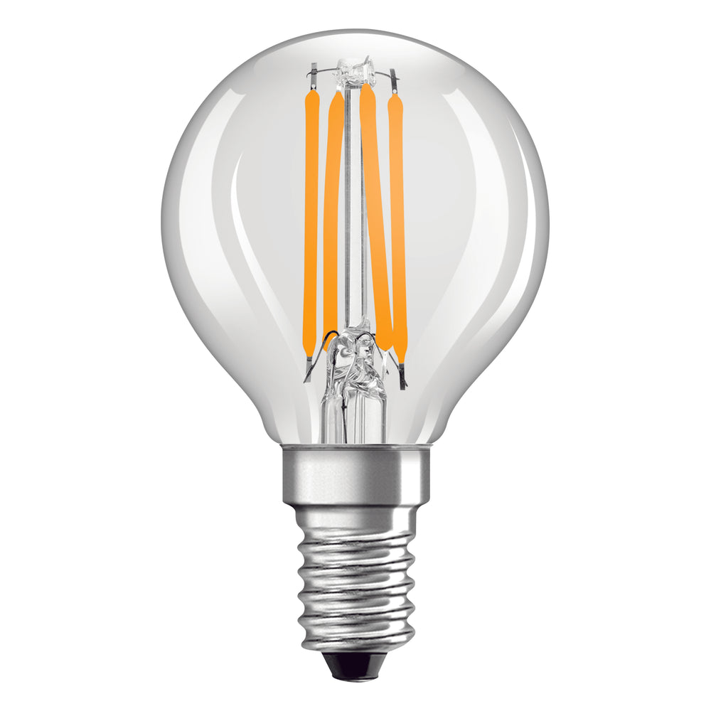 Ampoule LED classique E14 filament clair 4W 470 lumens 2700K blanc très chaud remplace 40W